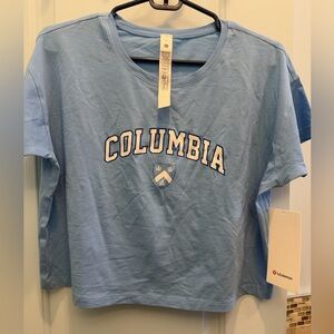Columbia University x lululemon Cates Tee NWT size 6